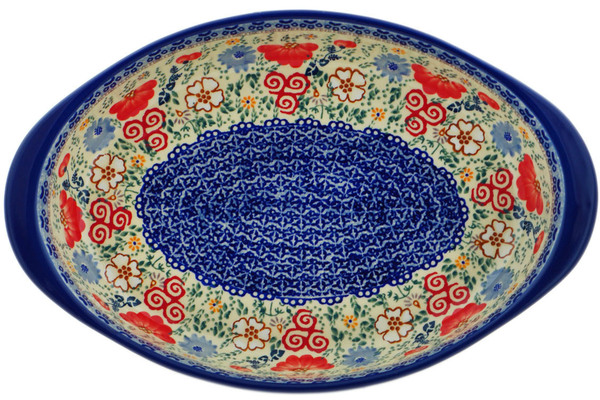 Oval Baker with Handles 13"