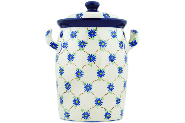 Jar with Lid and Handles 11"