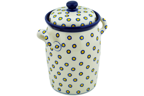 Jar with Lid and Handles 11"