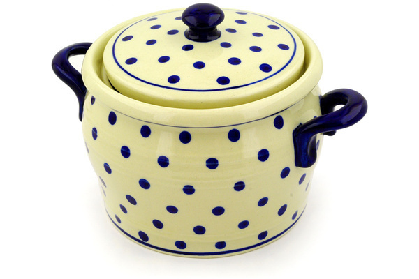 Jar with Lid and Handles 9"