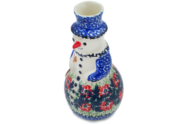 Snowman Candle Holder 6"