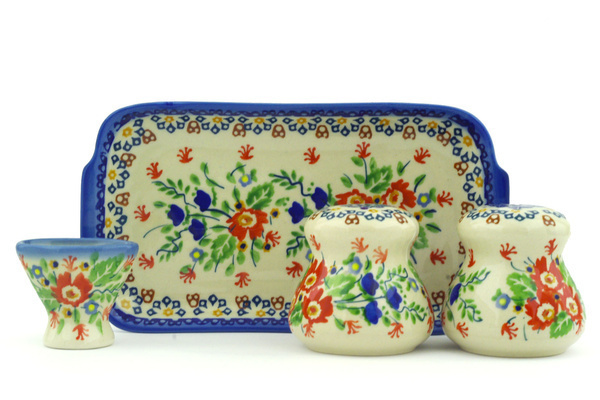 Salt and Pepper with Toothpick Holder 8"