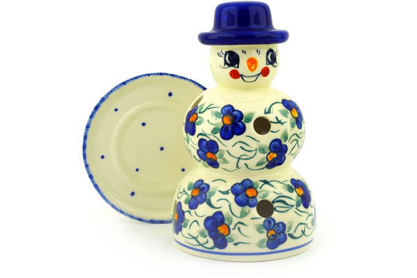 Snowman Candle Holder 7"