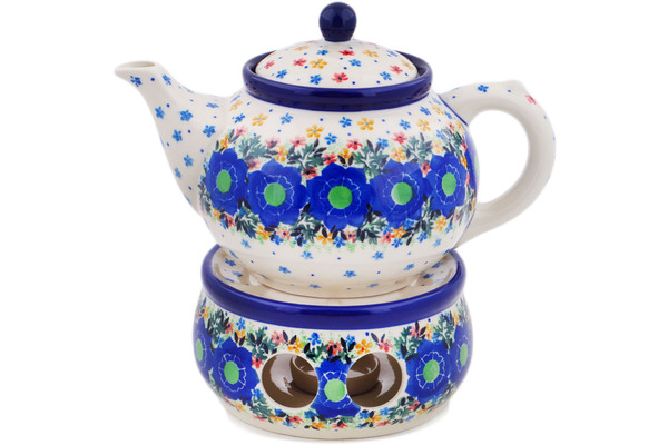 Tea or Coffee Pot with Heater 40 oz