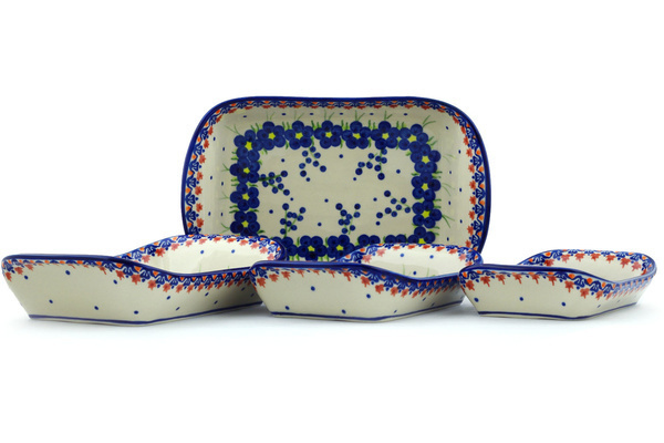 Set of 4 Rectangular Bakers 11"