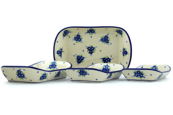 Set of 4 Rectangular Bakers 11"