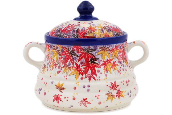 Jar with Lid and Handles 9"