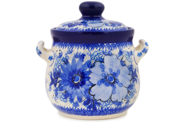 Jar with Lid and Handles 6"