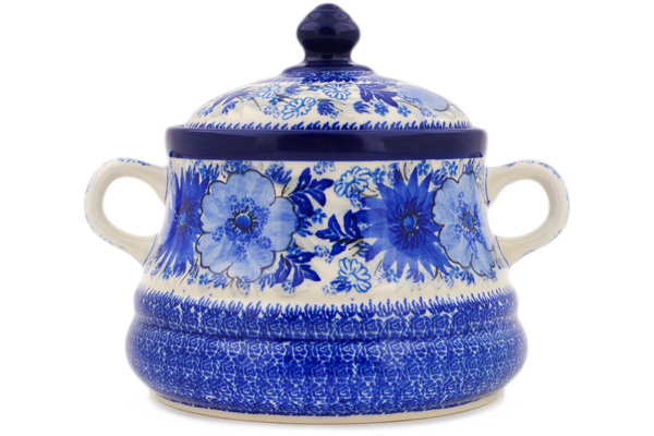 Jar with Lid and Handles 9"