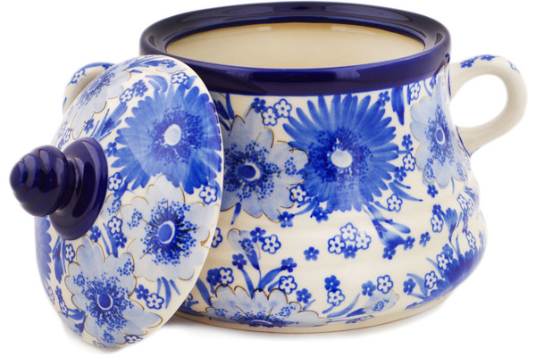 Jar with Lid and Handles 9"