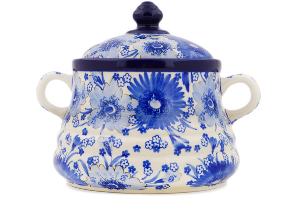 Jar with Lid and Handles 9"