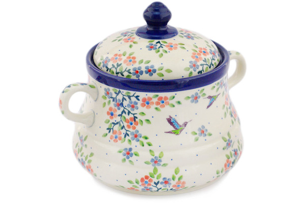 Jar with Lid and Handles 9"