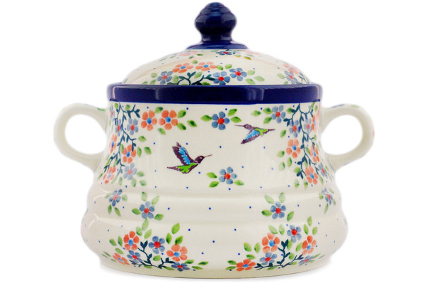 Jar with Lid and Handles 9"