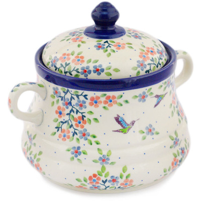 Jar with Lid and Handles 9"