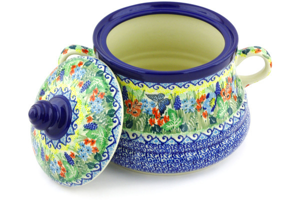 Jar with Lid and Handles 9"