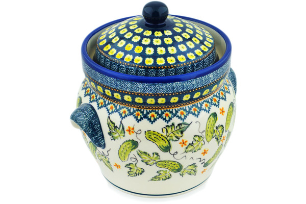 Jar with Lid and Handles 10"