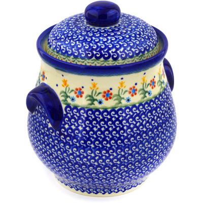 Jar with Lid and Handles 9"