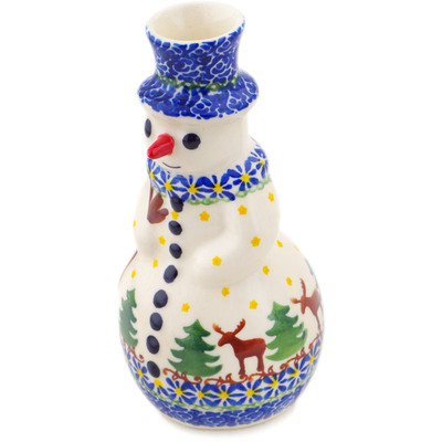 Snowman Candle Holder 6"