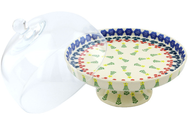 Cake Stand with Cover 10"