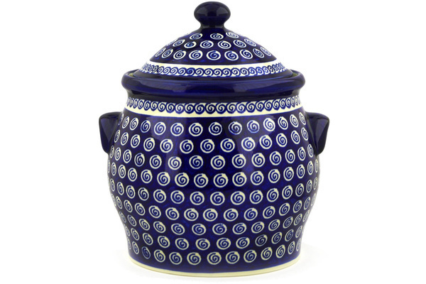 Jar with Lid and Handles 11"