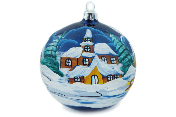 Christmas Ball Ornament 4"