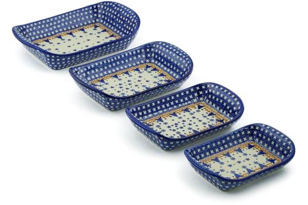 Set of 4 Rectangular Bakers 11"