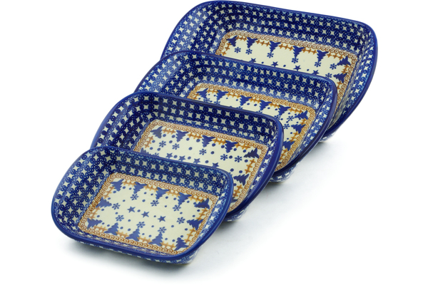 Set of 4 Rectangular Bakers 11"