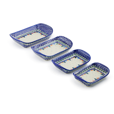Set of 4 Rectangular Bakers 11"
