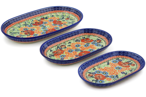 Set of 3 Platters 13"