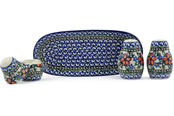 Salt and Pepper with Toothpick Holder 10"