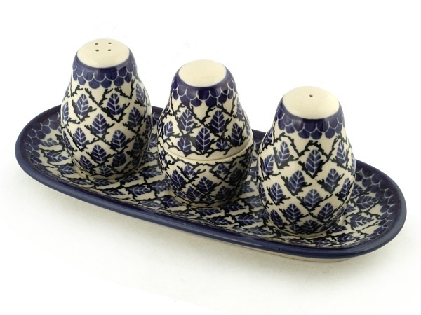 Salt and Pepper with Toothpick Holder 10"