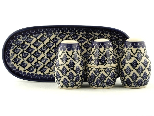 Salt and Pepper with Toothpick Holder 10"