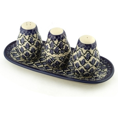 Salt and Pepper with Toothpick Holder 10"