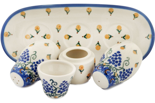 Salt and Pepper with Toothpick Holder 10"