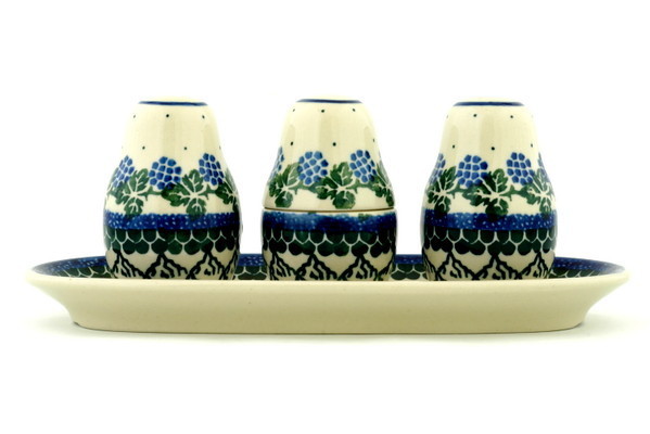 Salt and Pepper with Toothpick Holder 10"