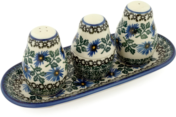 Salt and Pepper with Toothpick Holder 10"