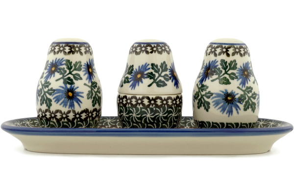 Salt and Pepper with Toothpick Holder 10"