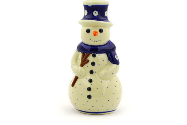 Snowman Candle Holder 6"
