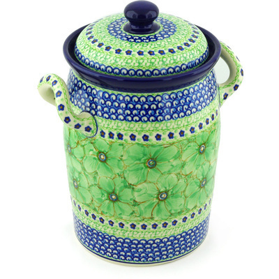 Jar with Lid and Handles 11"
