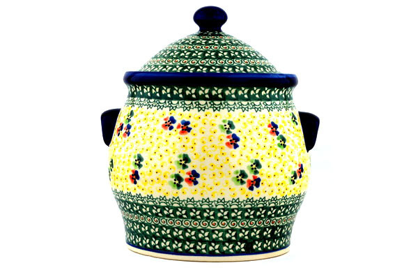 Jar with Lid and Handles 11"