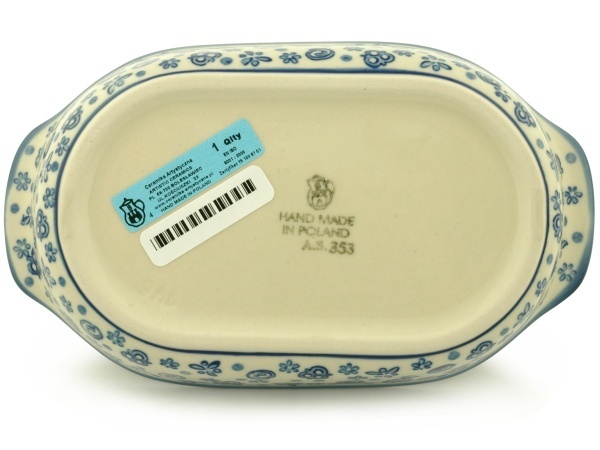 Oval Baker with Handles 8"