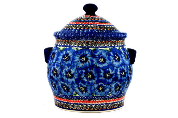 Jar with Lid and Handles 11"