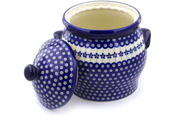 Jar with Lid and Handles 11"