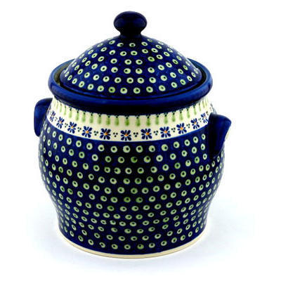 Jar with Lid and Handles 11"