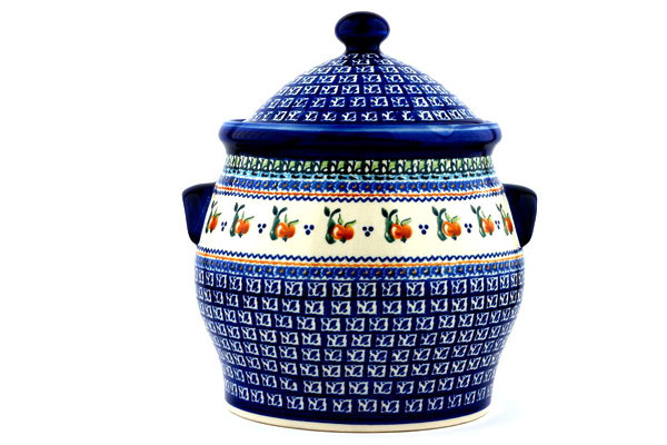 Jar with Lid and Handles 11"