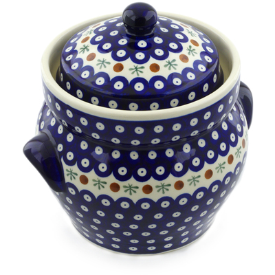 Jar with Lid and Handles 10"