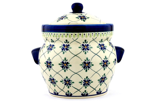 Jar with Lid and Handles 10"