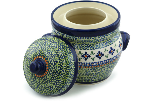 Jar with Lid and Handles 10"