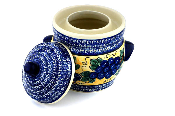 Jar with Lid and Handles 10"