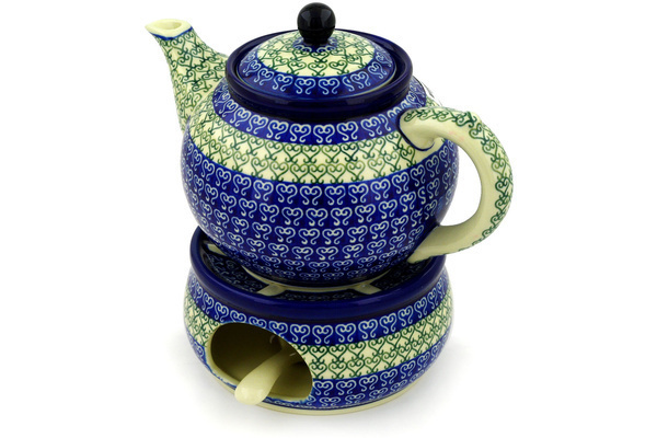 Tea or Coffee Pot with Heater 40 oz